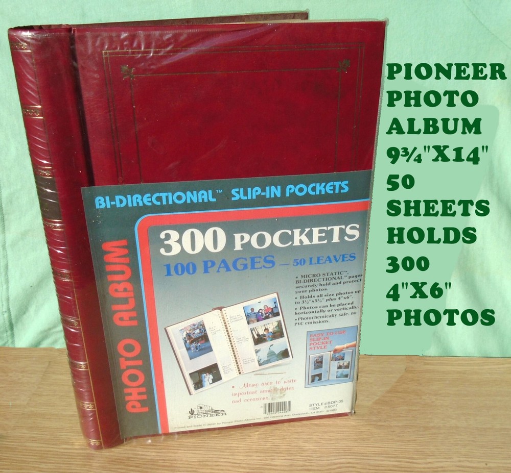 PIONEER Photo Album 50 Sheets Holds 300 Photos 3-Ring 9¾