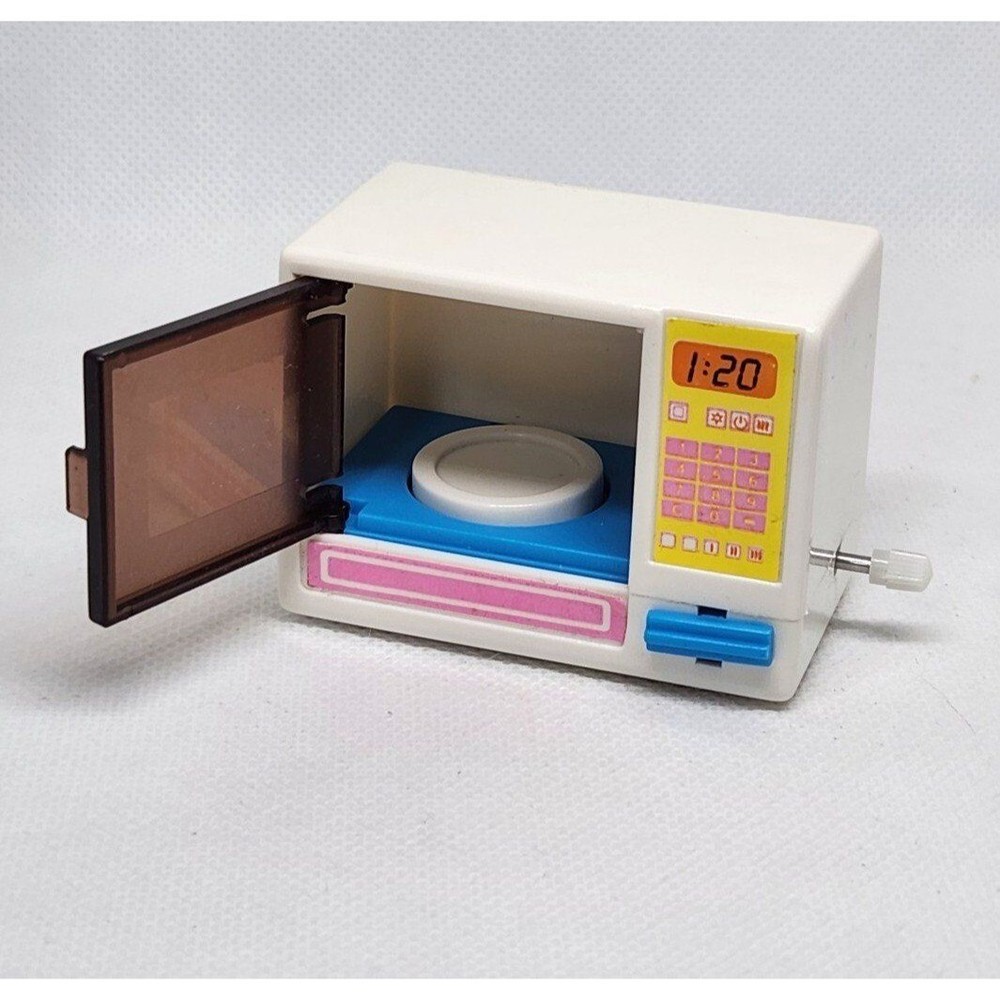 Vintage 1980s Barbie Wind-up Microwave Toy (WORKS)