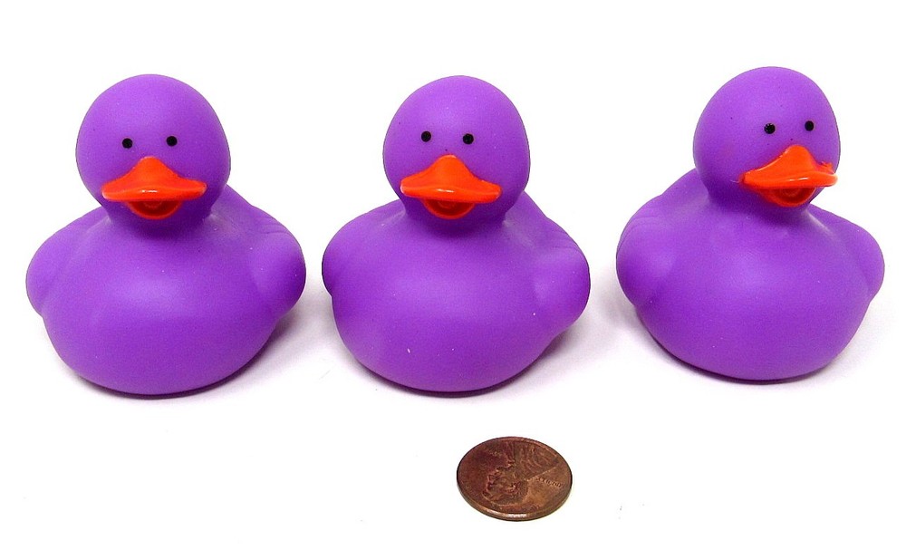 3 Purple Rubber Duck 2in Squirter Stocking Stuffer Personalize US Seller  cudx