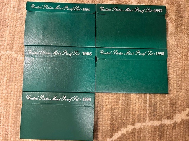 U.S. Mint 1994-1998 S Proof Sets
