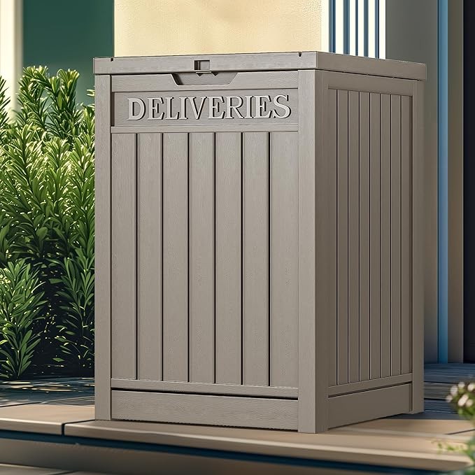 Resin Package Delivery Box 51 Gallon,Lockable Resin Package Delivery Container