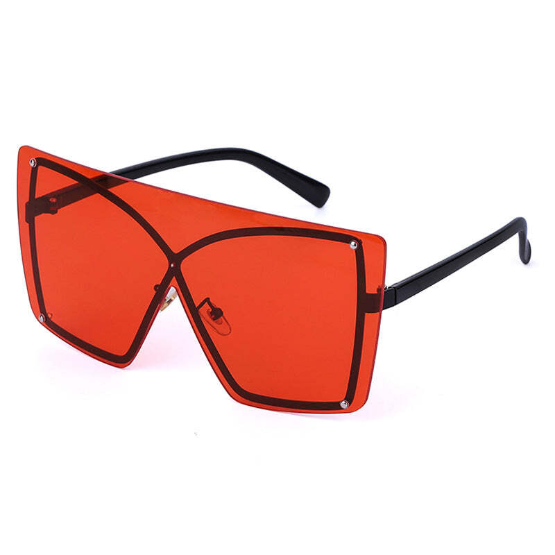 Large frame conjoined sunglasses Men & women sunglasses