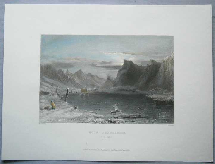 1835 Bartlett print SAN BERNARDINO PASS & LAGHETTO MOESOLA, SWITZERLAND (#41)