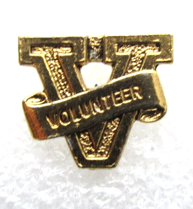 Letter V Volunteer Lapel Pin (C960)