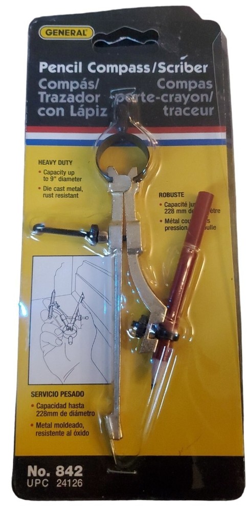 General (842) 038728241269 Precision Pencil Compass / Scriber with Pencil