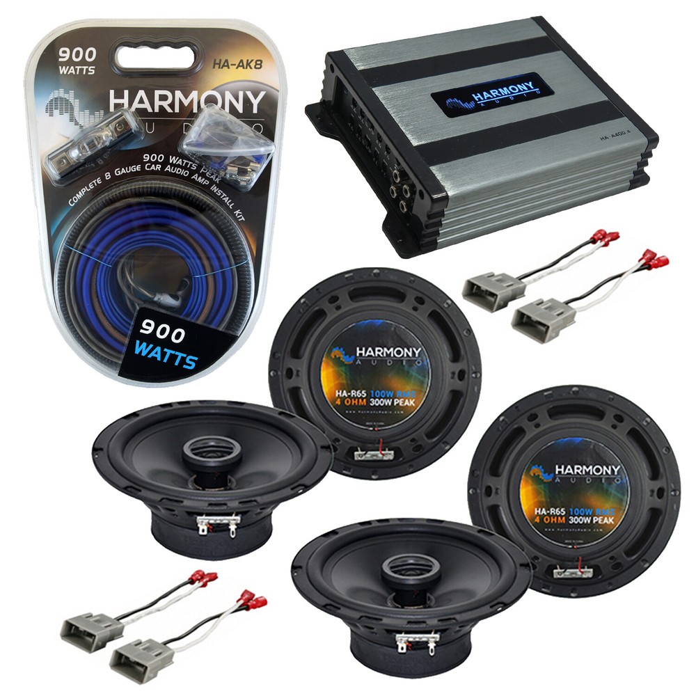 Acura TL 1999-2003 Factory Speaker Replacement Harmony (2) R65 & HA-A400.4 Amp