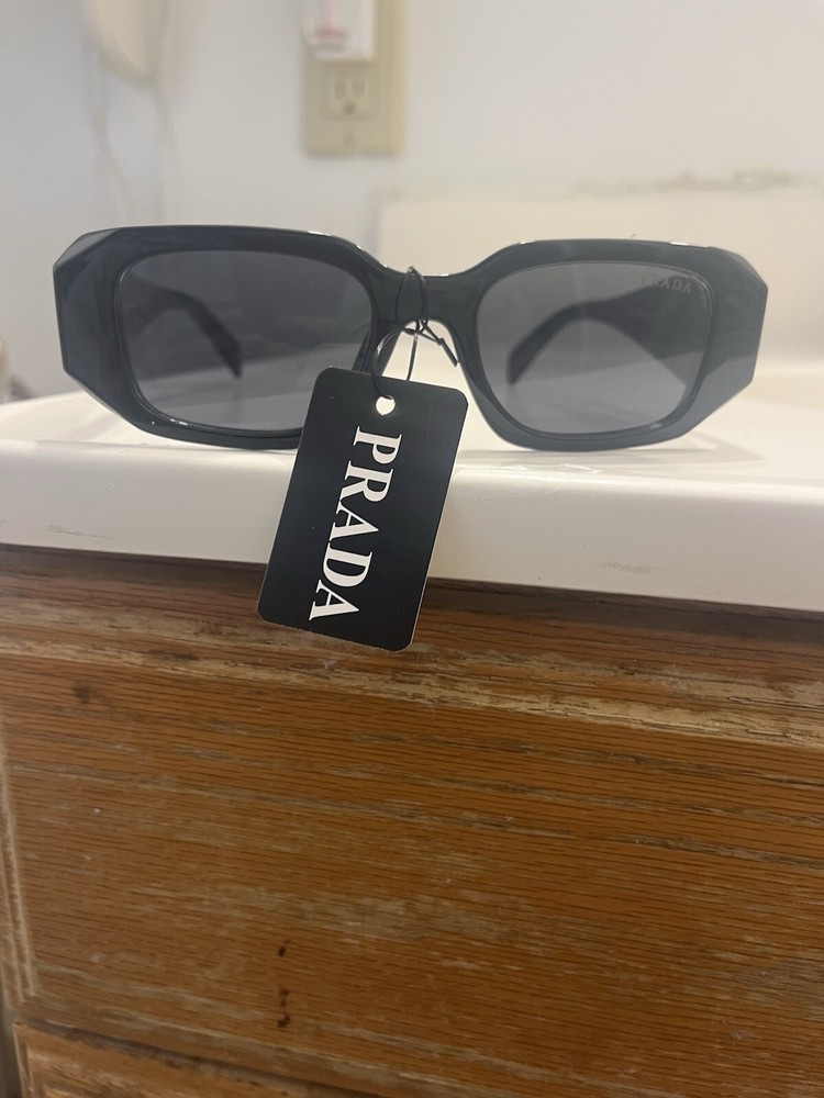 Prada PR17WS Black Women Sunglasses with Dark Grey Lens 49mm