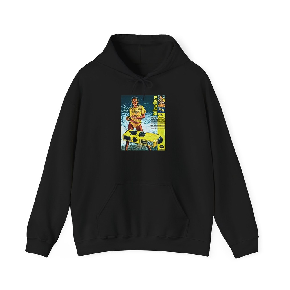 Minolta Yellow Hero Retro Graphic Print Unisex Heavy Blend Hoodie