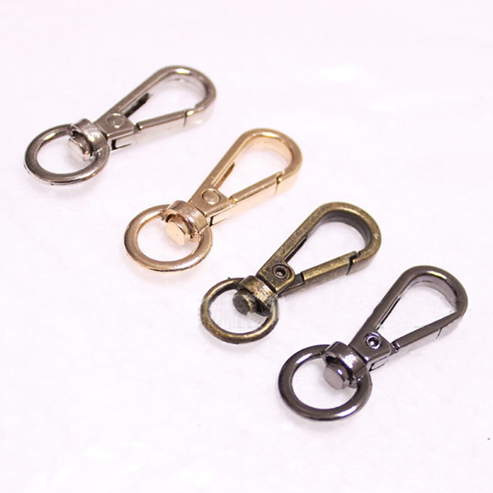 5pcs 4 Sizes Metal Swivel Trigger Lobster Clasp Hook Key Chain DIY Bag Parts