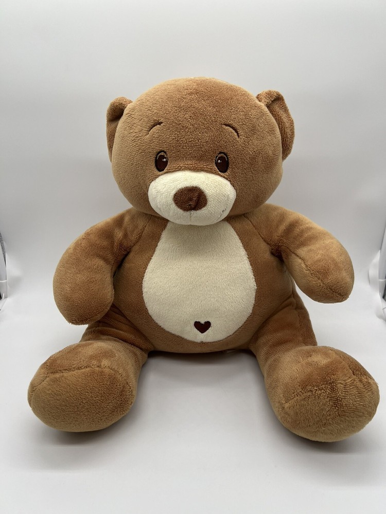 BUILD-A-BEAR Brown Heart Tummy 11 inches tall Plush Trddy Bear Brown No Sounds.