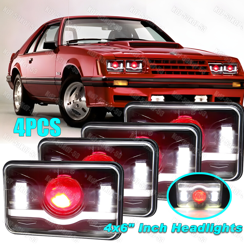 4x For Ford Mustang 1979-1986 DOT 4x6