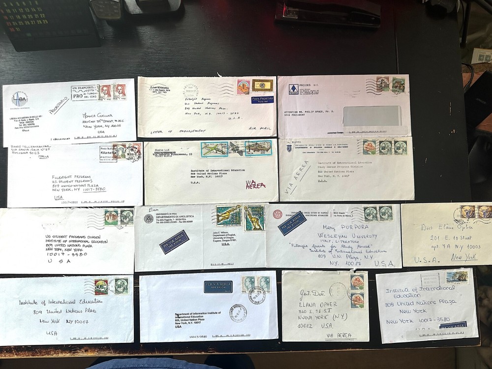 ITALY 1990s 14 Superb Commercial Covers to USA; Nice Pictorial Postmarks