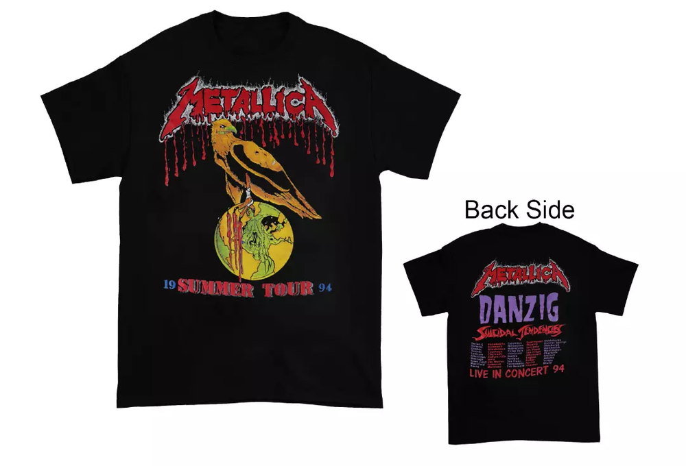 1994 Metallica Summer Tour Black T-Shirt