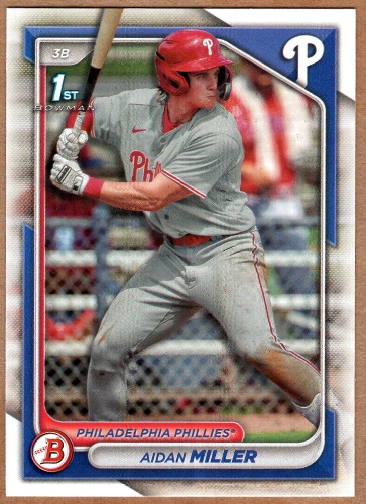 AIDAN MILLER - 2024 BOWMAN PROSPECTS RC - LOT OF 10