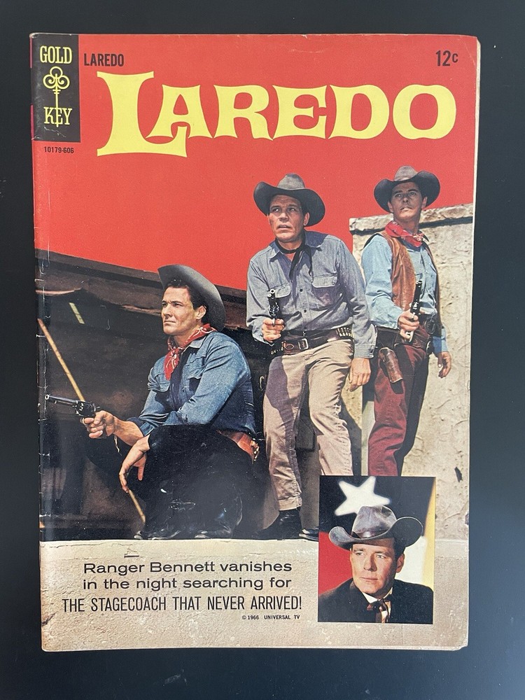 Laredo #1, 1966 Western Gold Key comic, VERY NICE, Silver Age