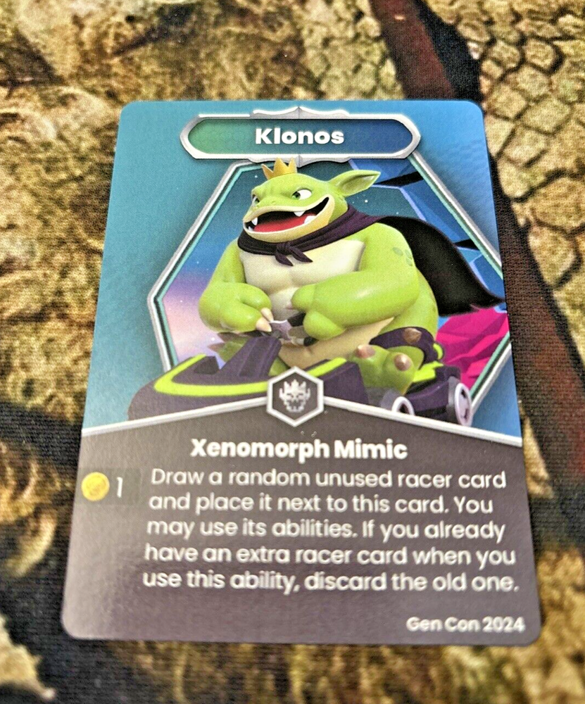 Gen Con 2024 Dungeon Kart Boss Monster Promo Card Klonos