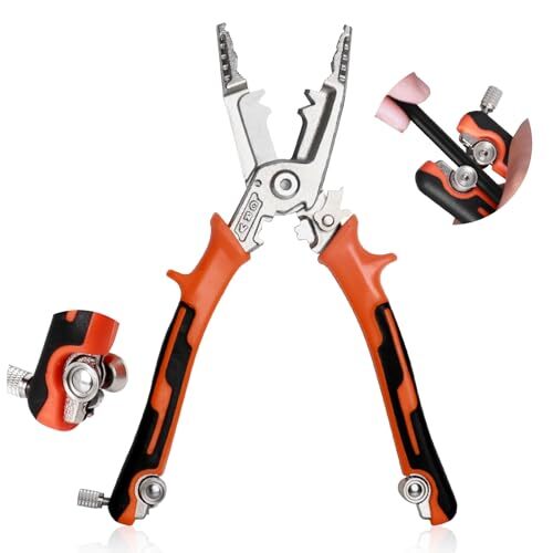 9 in 1 Wire Stripper Pliers Tool, Insulated Wire Strippers with Tail Puller, ...