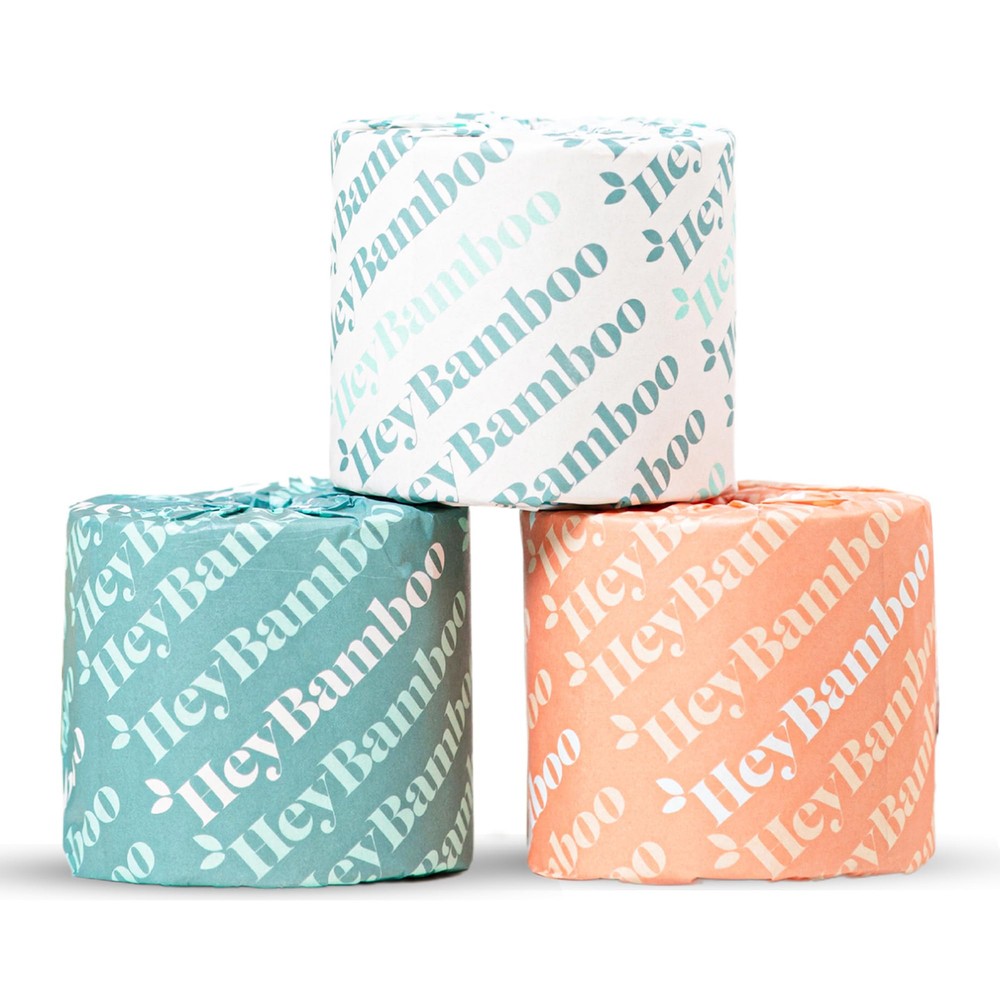 12-Pack 100% Bamboo 3-Ply Unbleached Non-Toxic Toilet Paper 24 Double Rolls