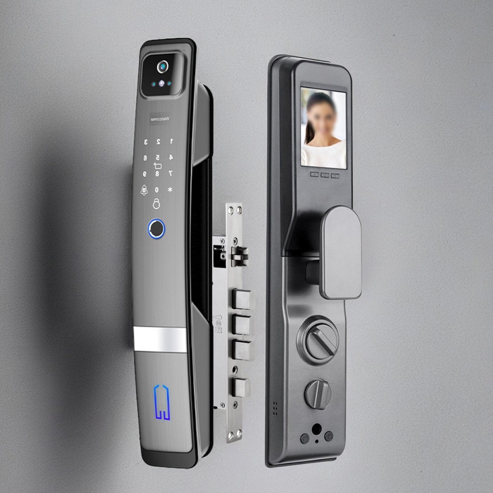 Smart Door Lock with 3D Face Recognition Fingerprint Password Keyless Entry Security