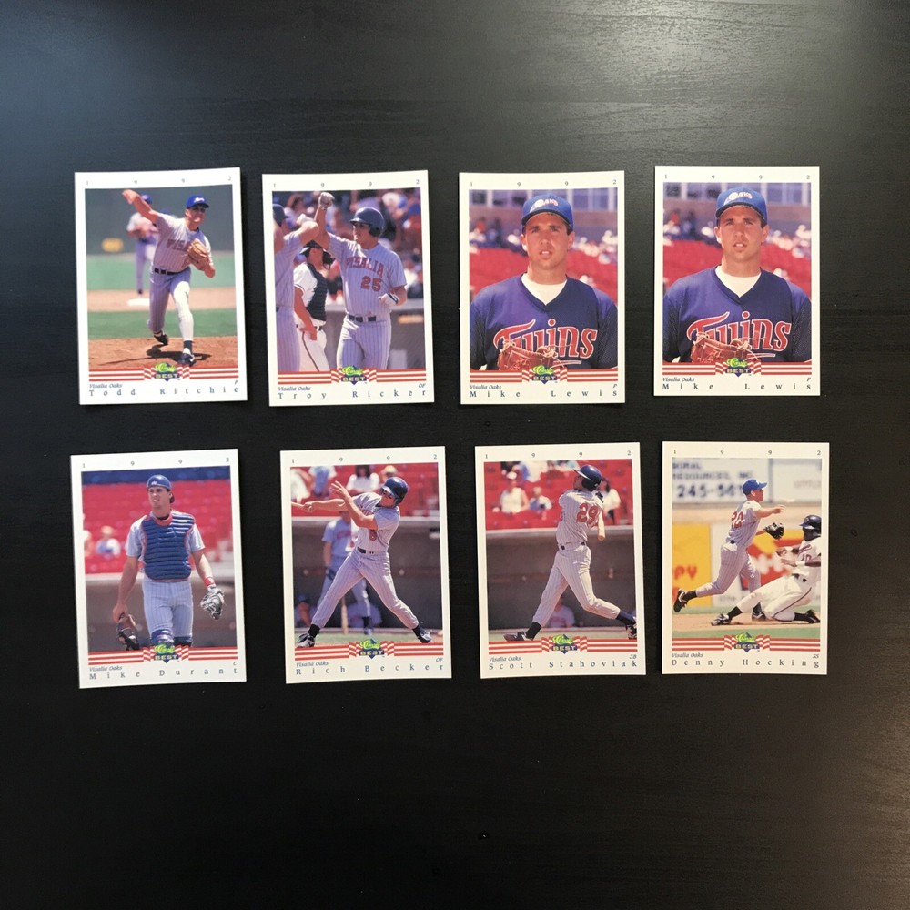 8 CARD LOT - 1992 CLASSIC BEST VISALIA OAKS NM
