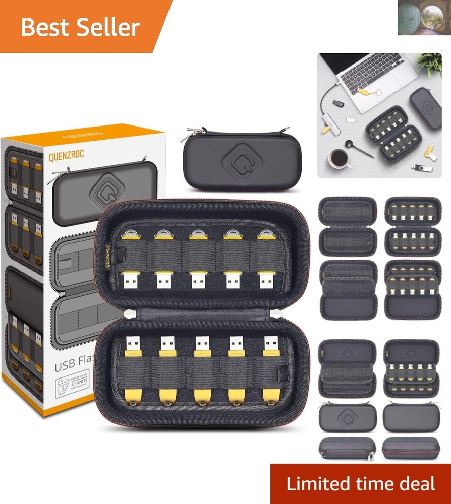Compact USB Flash Drive Holder for 20 Drives with Durable Protection