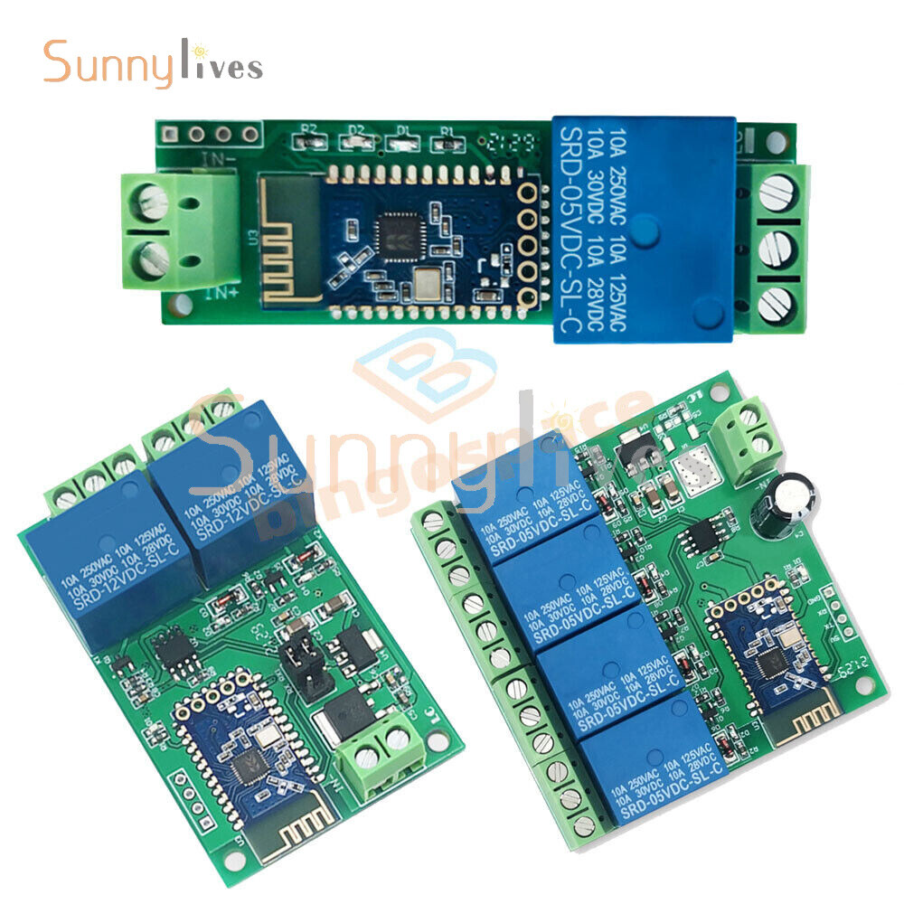 1/2/4Channel Bluetooth Relay Module DC 12V APP Control Switch IoT Smart Home New-image