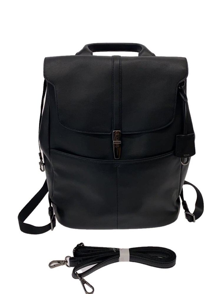 Tumi Leather Backpack in Black Model 738009D 3081