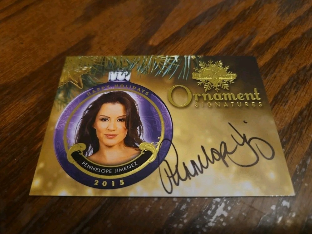 Benchwarmer 2015 Pennelope Jimenez Happy Holidays Ornament Signatures Playboy