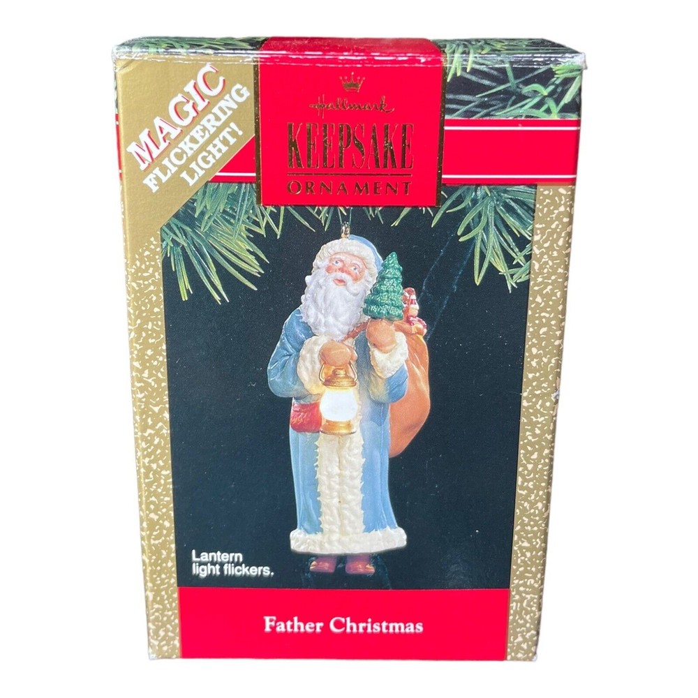 1991 Hallmark Keepsake Ornament Father Christmas Magic Flickering Light