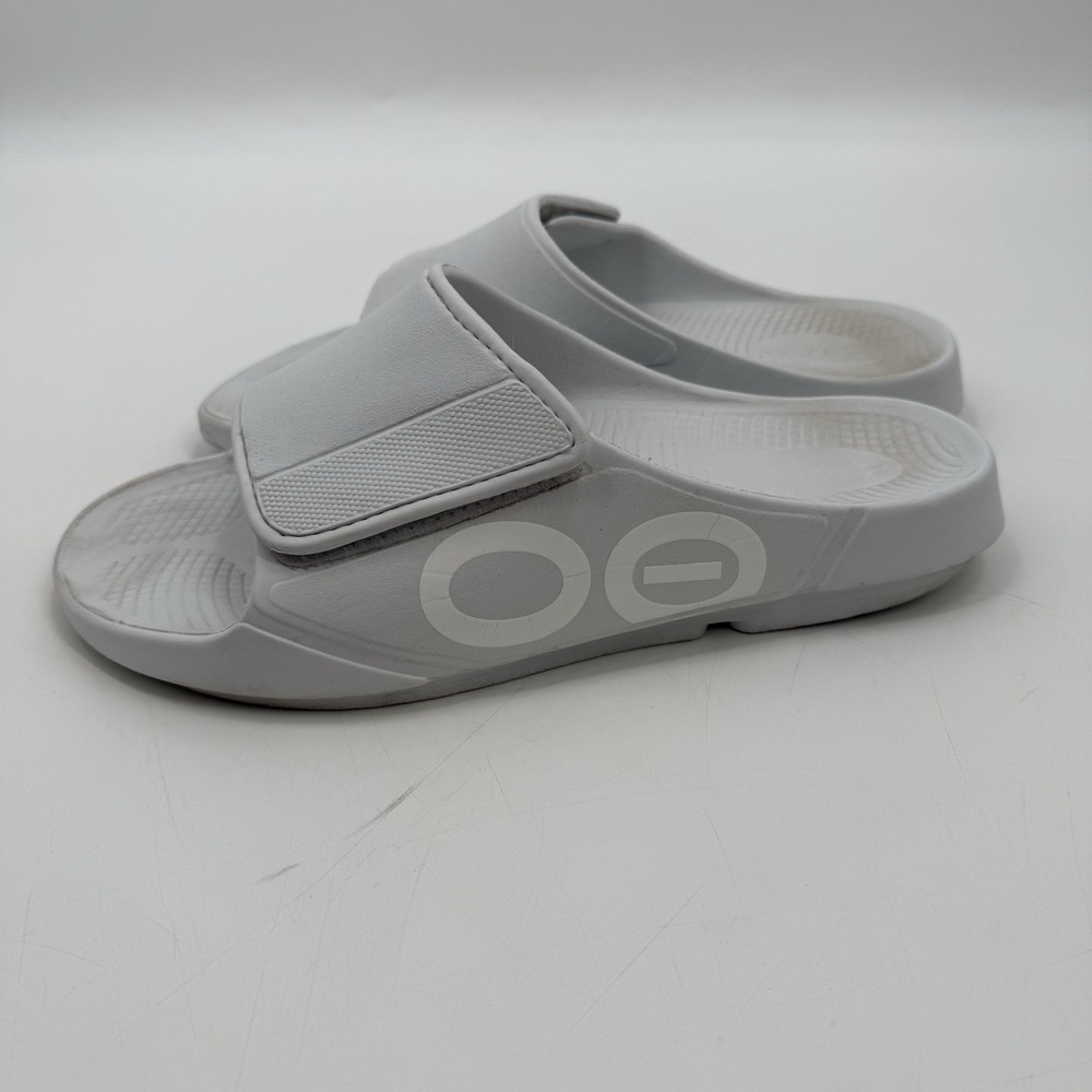 Men's OOFOS Sport Recovery Slide Size 13 White Comfort Athletic Sandals