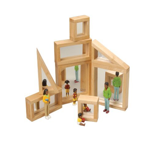 Mirrored Wooden Block Set for (Set of 8)
