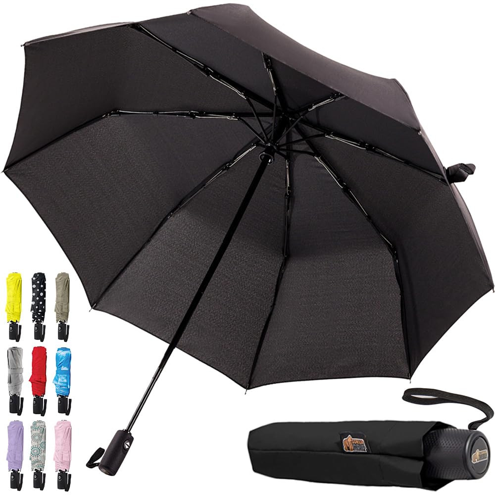 Windproof Compact Automatic Travel Umbrella for Rain Easy to Carry