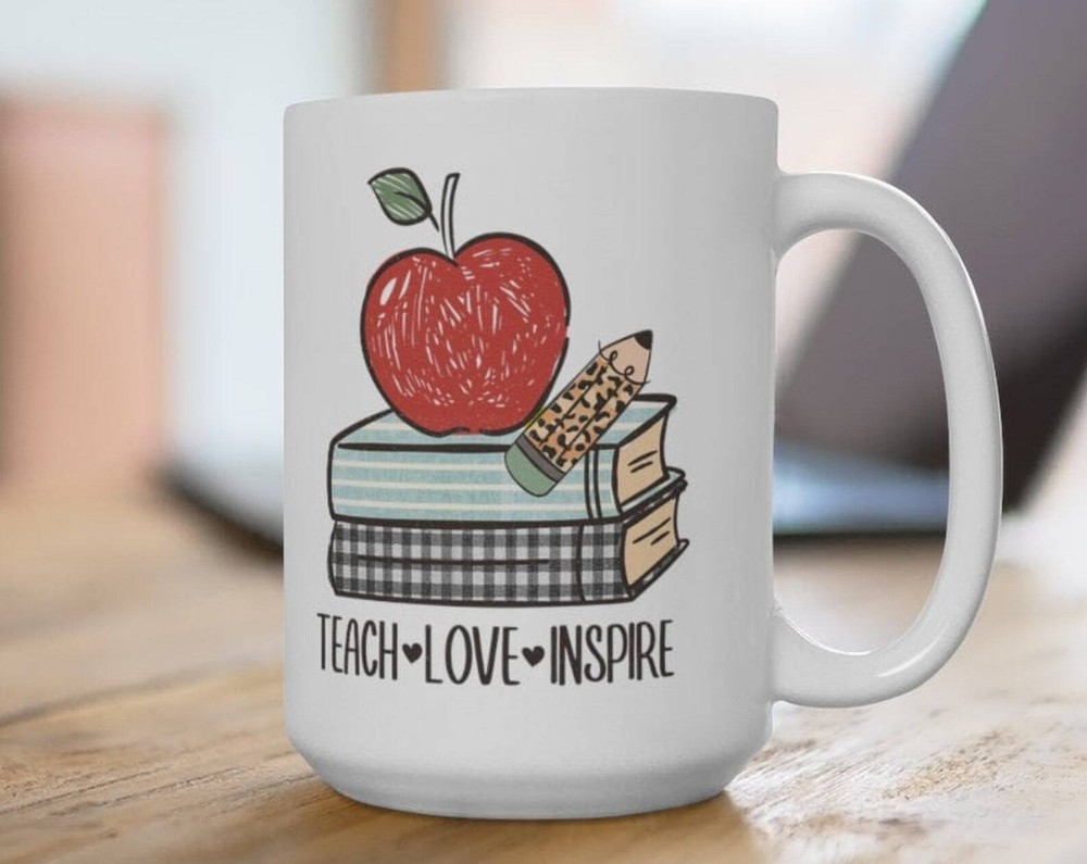 Teacher Gift/teach Love Inspire Coffee Cup For Teacher/ Teacher Appreciation Gif