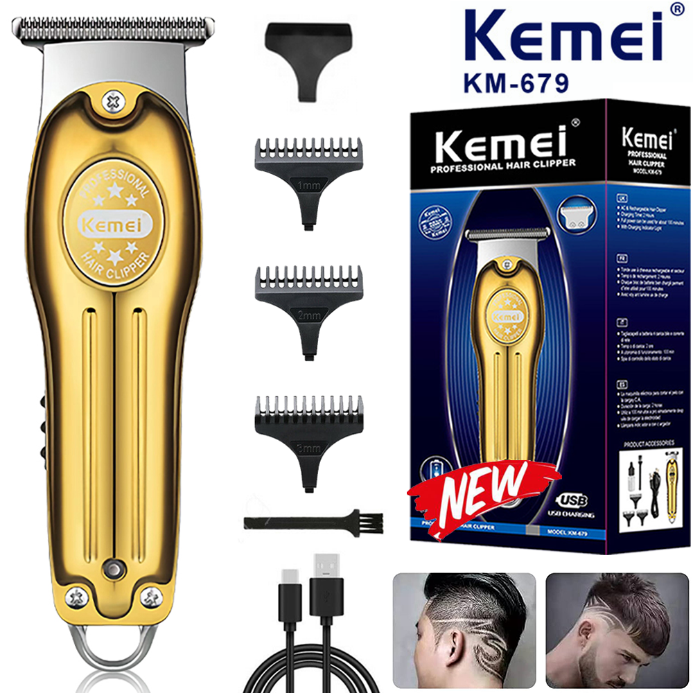 KM679 Hair Removal Trimmer Clipper Cutting Beard Cordless Barber Shaving Machine
