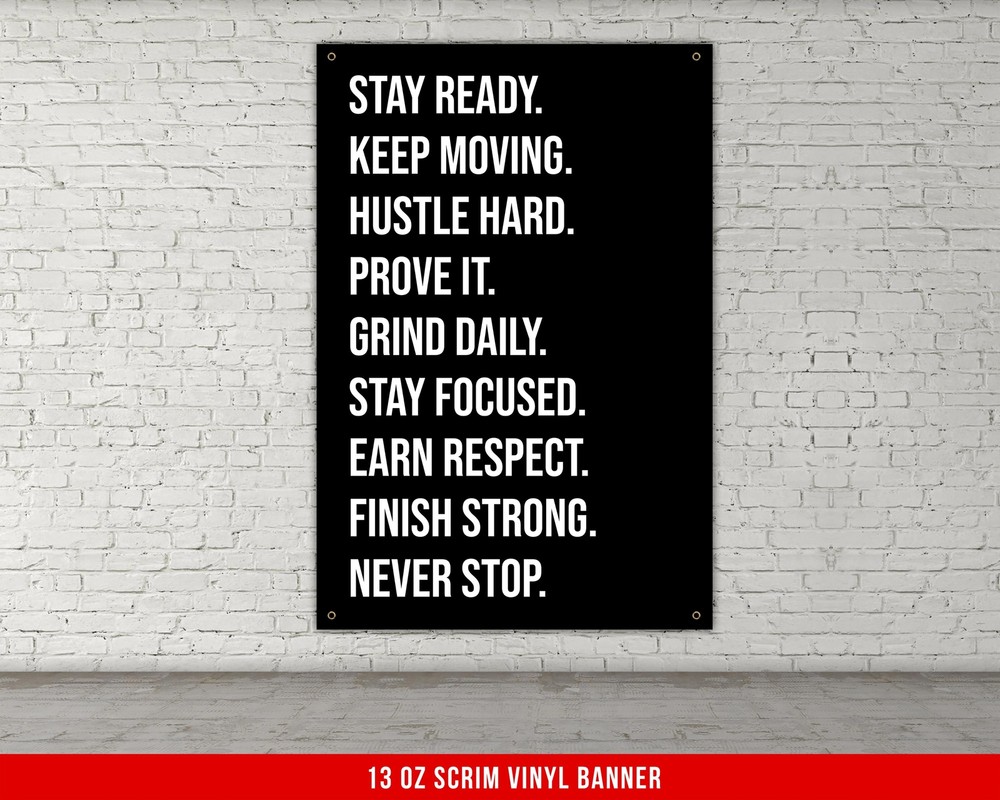 Fitness Motivational Gym Banner for Weightlifting & Workout Wall Art
