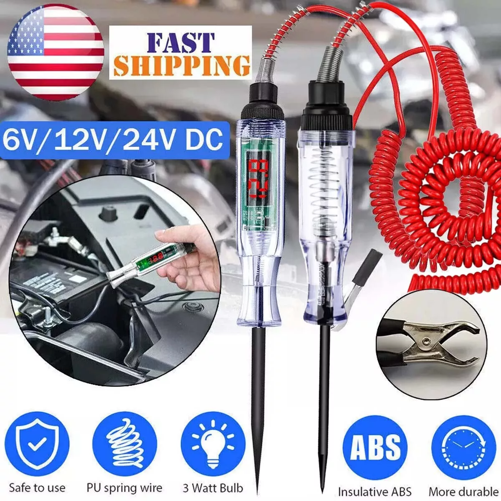 3-48V Digital Electric Circuit LCD Tester Test Light Car Truck Voltage Probe Pen