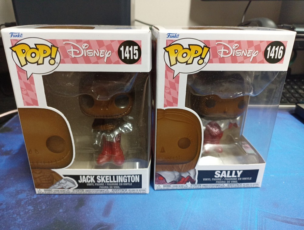 Funko POP Disney NBC Jack Skellington 1415 & Sally 1416 Valentine Chocolate