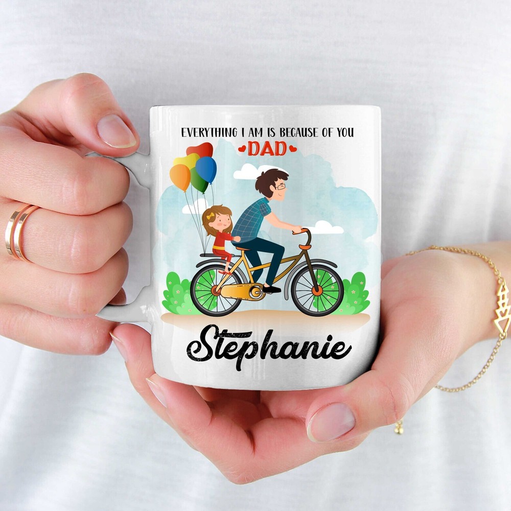 Custom Engraved Coffee Mug Perfect for Father’s Day or Birthdays from Daughter