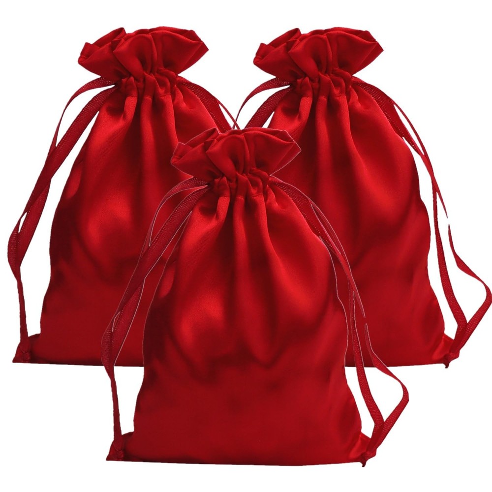 50 PCS 4x6 Inch Satin Gift Bag Drawstring Pouch Bags - Jewelry Fabric Drawstr...