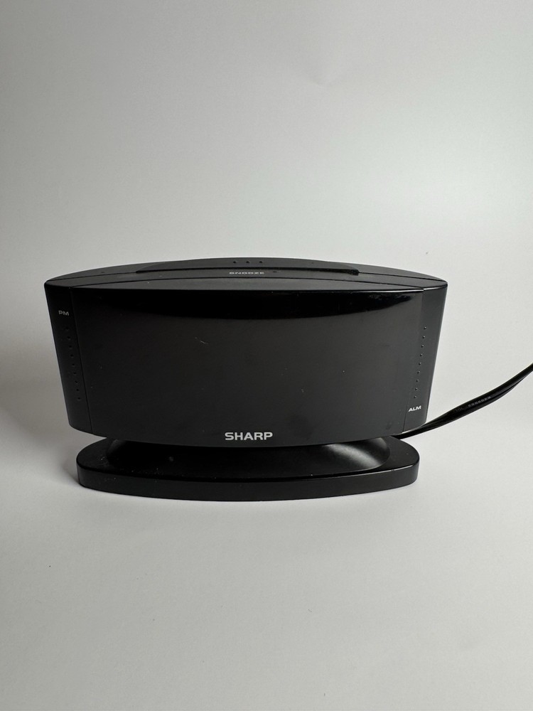 Sharp LED Digital Alarm Clock Swivel Base Outlet Powered Large Display SPC033