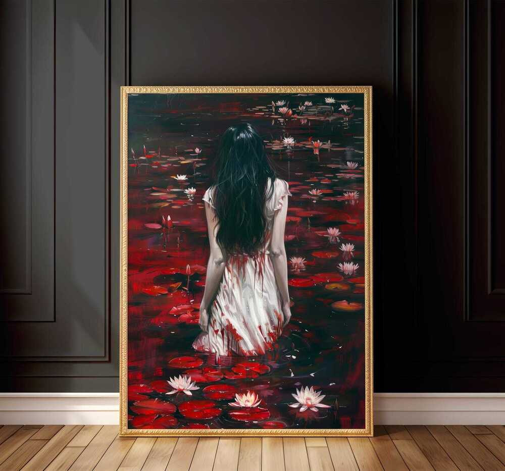 Haunting Woman  Gothic Art Print  Dark Fantasy Wall Decor  Ethereal Female
