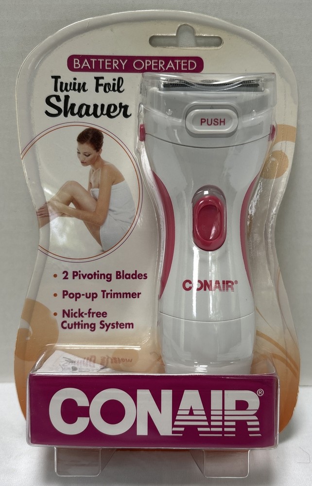 Conair Twin Foil Shaver Battery Operated Pop-Up Trimmer NEW