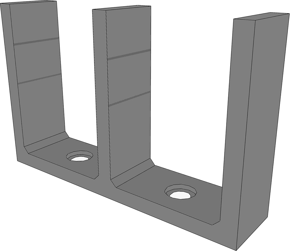 Universal Adjustable Height Sliding Closet Door Floor Guide Bracket - Gray -