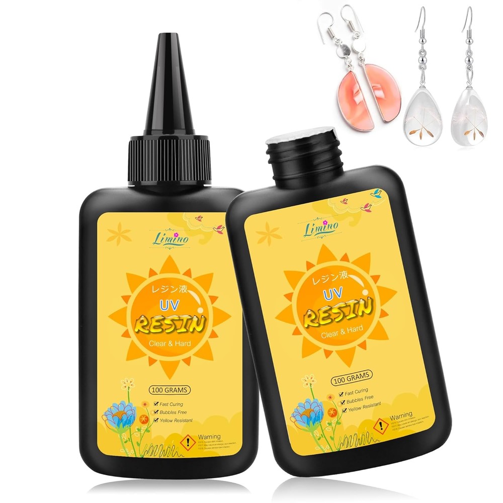 200g UV Resin Crystal Clear Hard Fast-Curing DIY Craft Jewelry Making