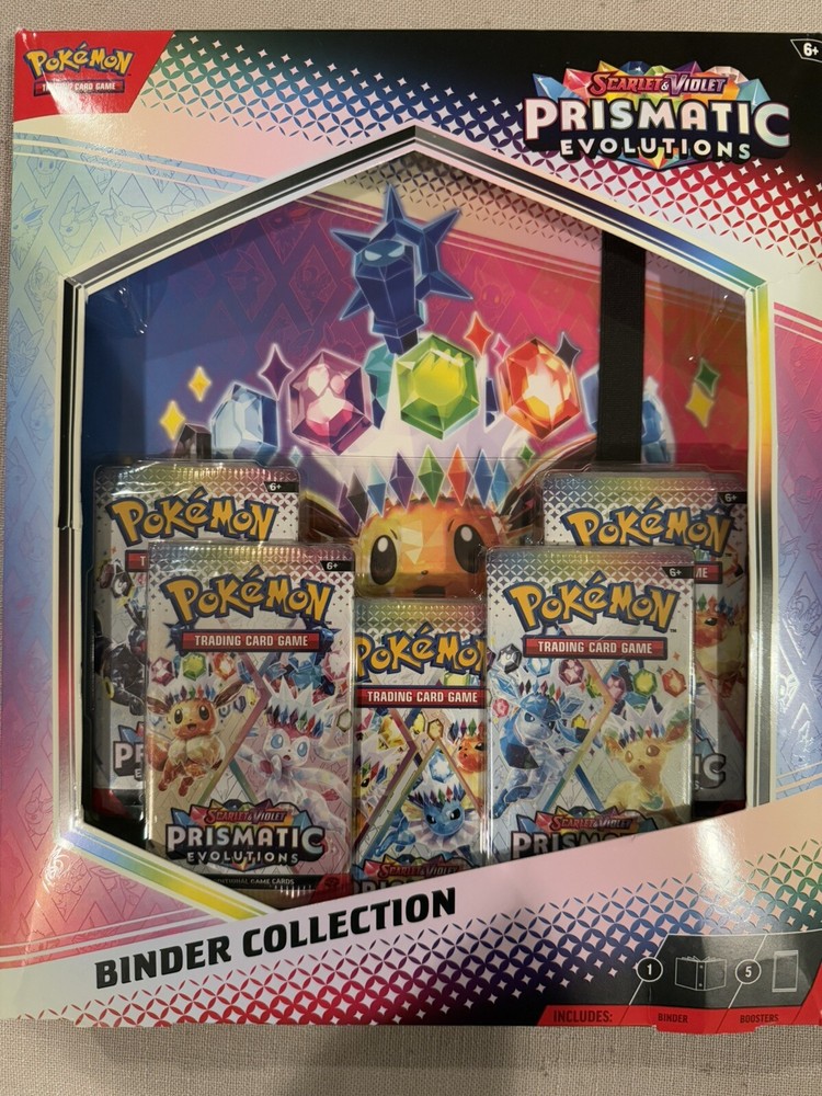 Pokémon TCG Scarlet & Violet Prismatic Evolutions Binder Collection New Sealed🔥