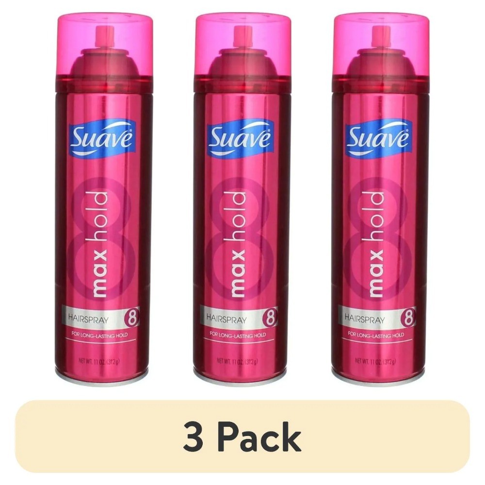3 Pack Suave Max Hold Volumizing Hairspray 11 oz