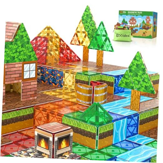 Magnetic Building Blocks 84PCS by Mine Magworld for Creative Crafting and Stimulating Play