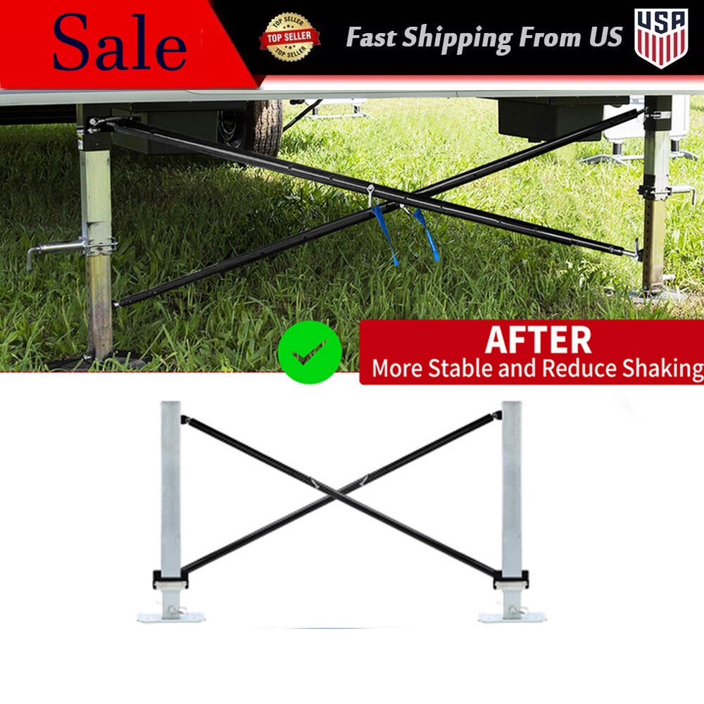 New Lower X-Brace 5th Wheel Stabilizer Landing Cross Brace RV Camper Trailer