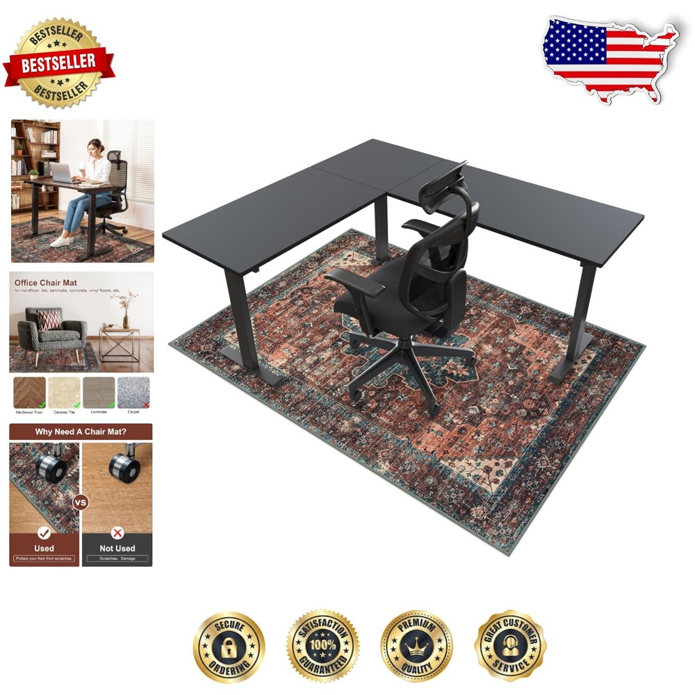46x72 Chair Mat for Home Office Elegance and Floor Protection