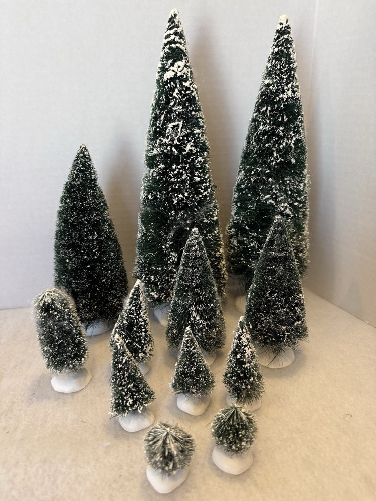 Dept 56 Lot of 12 Sisal Trees in Various Sizes 1-12